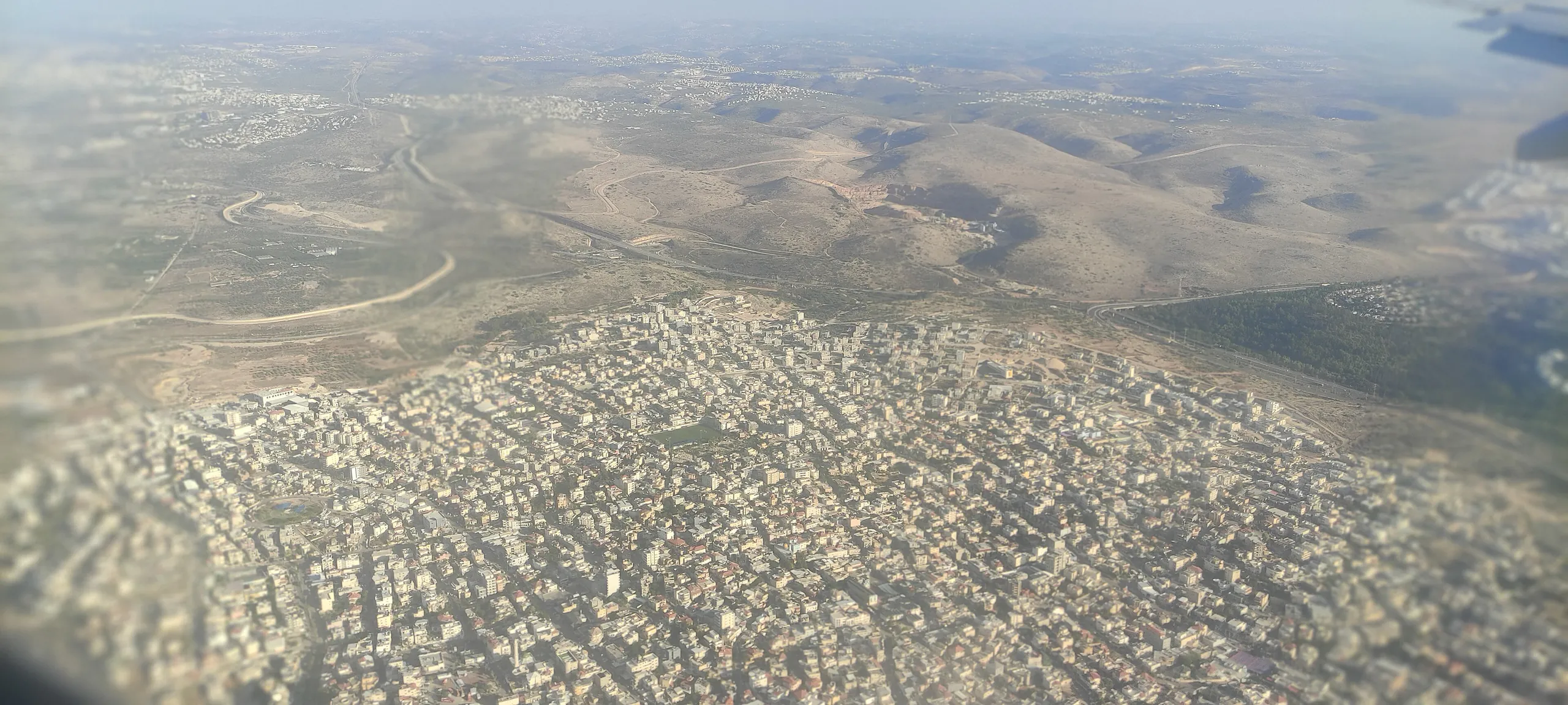 כפר קאסם, מבט מהאוויר על השכונות המזרחיות