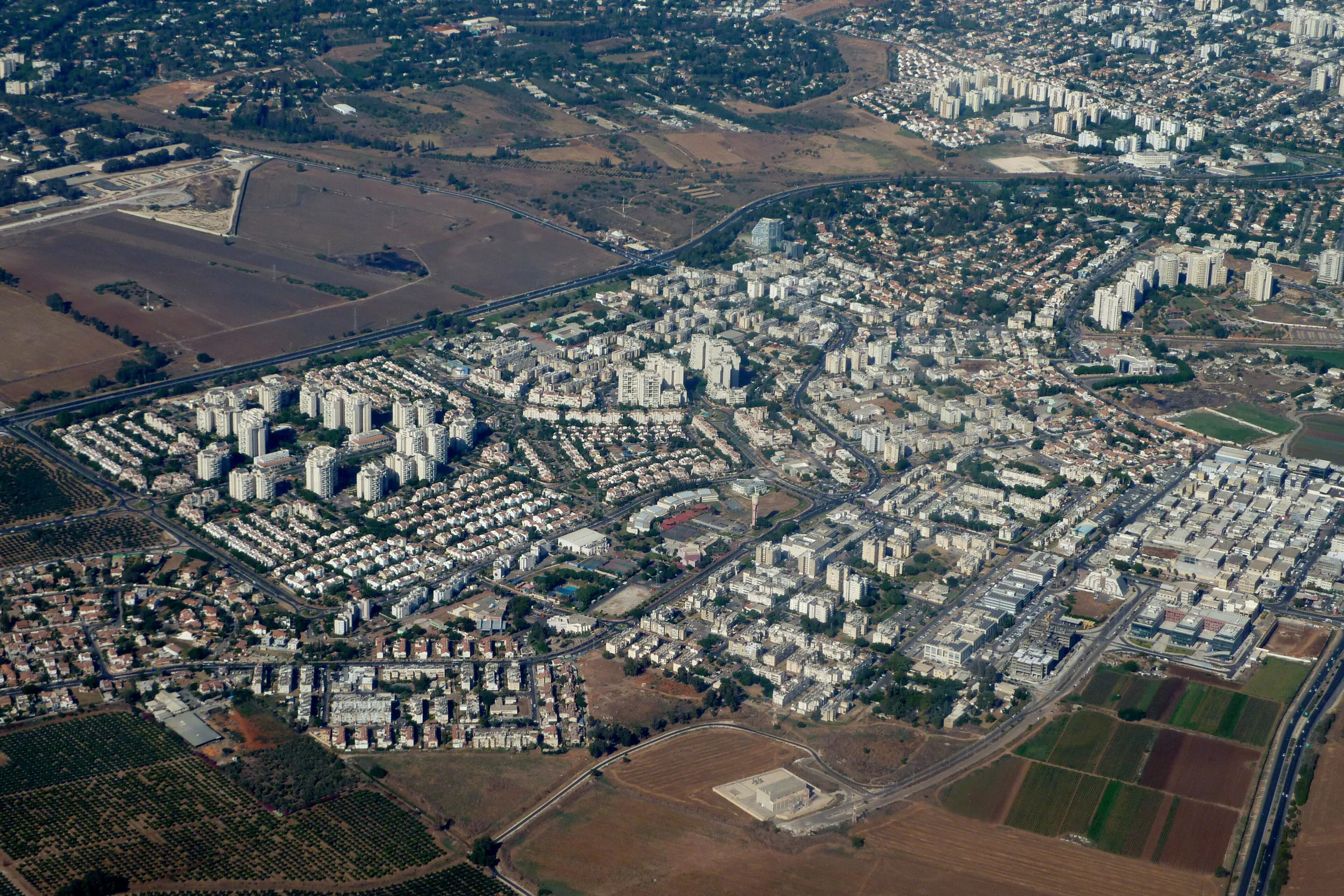 אור יהודה, מבט מהאוויר