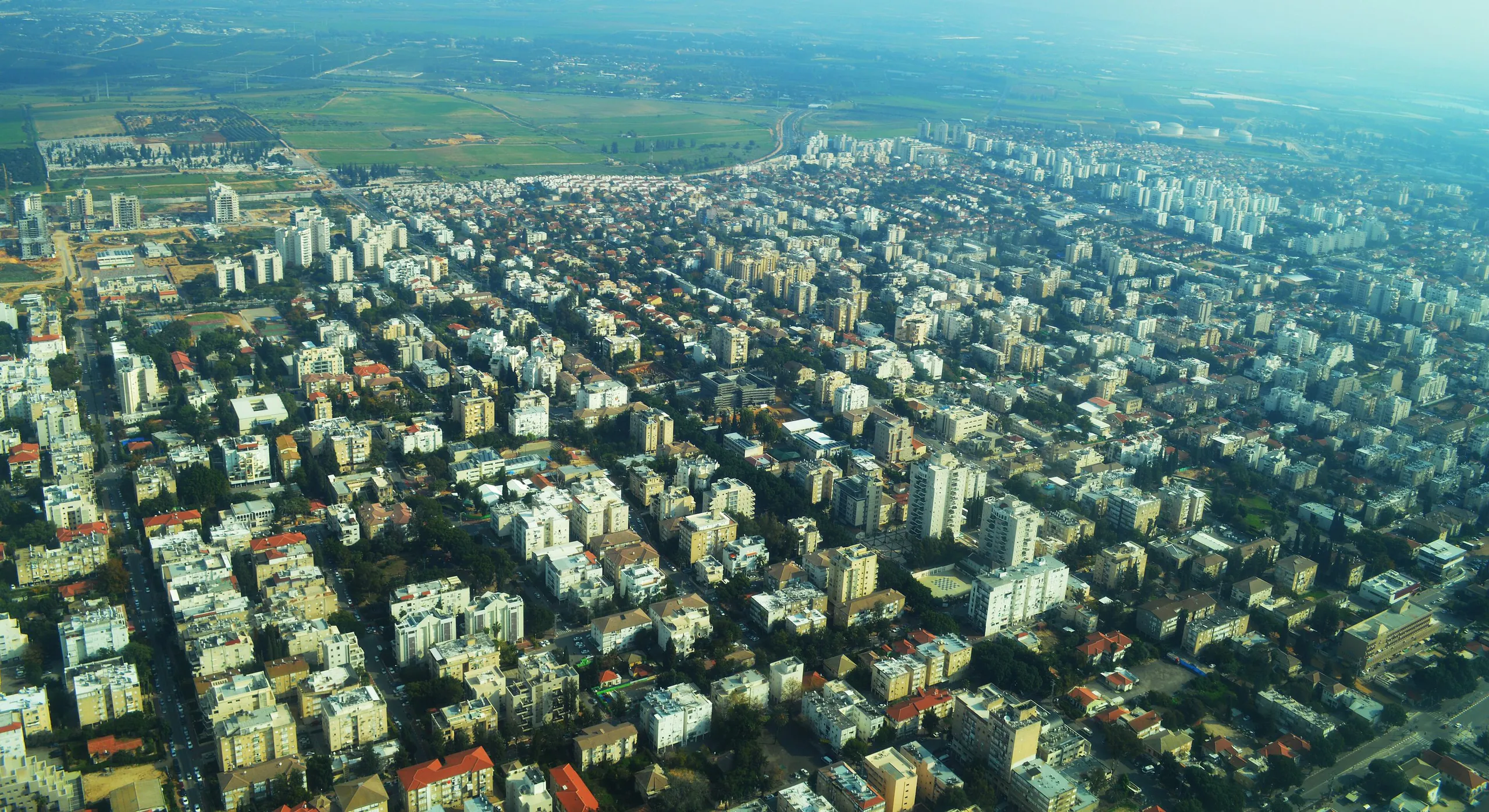 רחובות, מבט מהאוויר על העיר